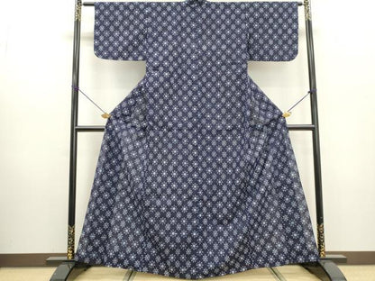 平和屋着物∴夏物　浴衣　雪華文　綿　逸品　DABI3027cd