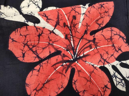 平和屋着物∴夏物　浴衣　注染　草花文　綿　逸品　DABI3072cd