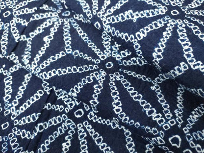 平和屋着物∴夏物　浴衣　有松鳴海絞り　麻の葉文様　綿　逸品　未使用　DABI3126cd