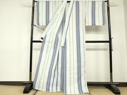 平和屋着物∴夏物　浴衣　間道　綿　逸品　DABI3150cd