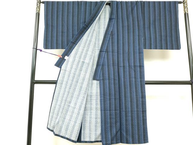 平和屋着物∴夏物　男性　浴衣　市松間道　綿　逸品　DABI3151cd