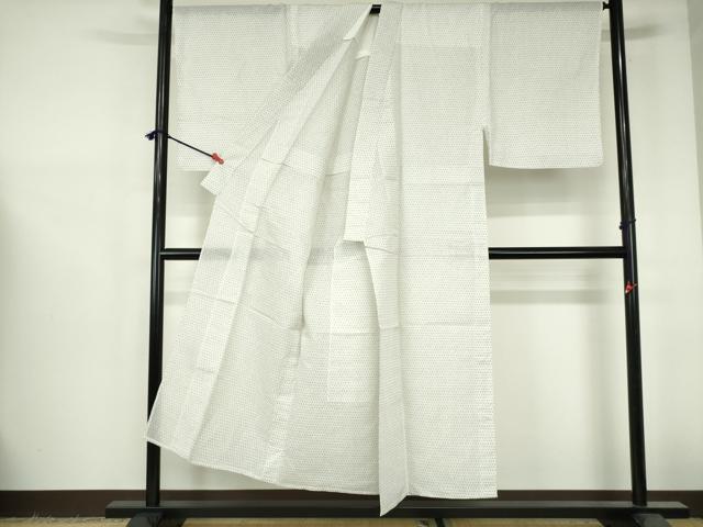 平和屋着物∴夏物　男性　小紋・浴衣兼用　抽象文　綿麻　逸品　DABI3225cd