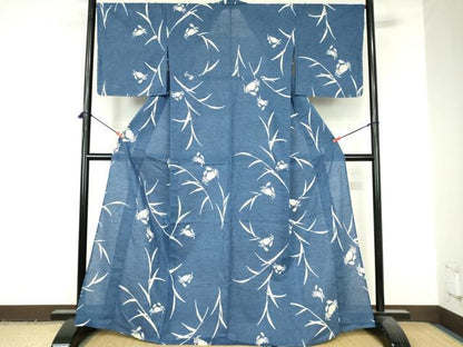 平和屋着物∴夏物　浴衣　注染　蟹　綿　逸品　未使用　DABI3281cd