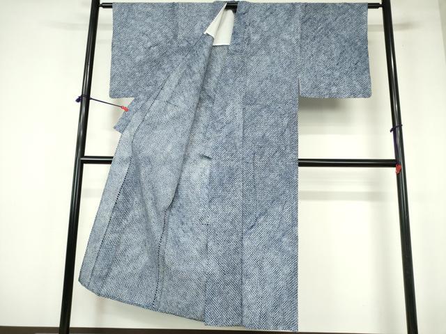 平和屋着物∴夏物　男性　浴衣　有松鳴海絞り　三浦絞り　綿　逸品　DABI3313cd