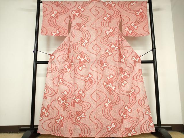 平和屋着物∴夏物　浴衣　有松鳴海絞り　トンボ　綿　逸品　DABI3321cd