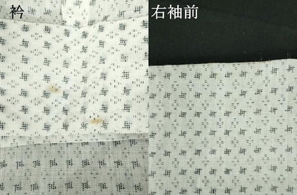 平和屋着物∴夏物　男性　小紋・浴衣兼用　絣文様　綿麻　逸品　DABI3337cd