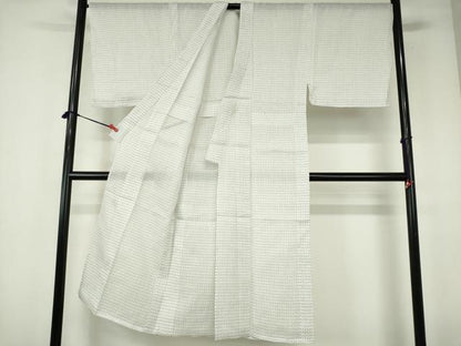 平和屋着物∴夏物　男性　小紋・浴衣兼用　絣文様　綿麻　逸品　DABI3337cd