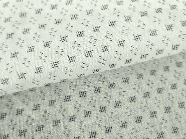 平和屋着物∴夏物　男性　小紋・浴衣兼用　絣文様　綿麻　逸品　DABI3337cd