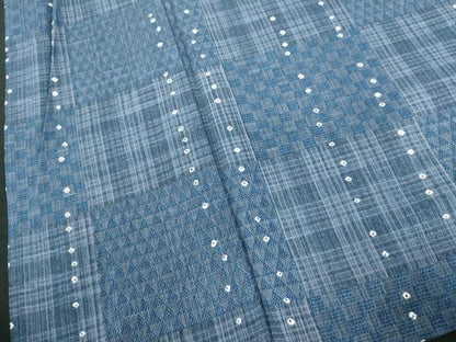 平和屋着物∴夏物　男性　浴衣　幾何学文様　綿　逸品　DABI3341cd