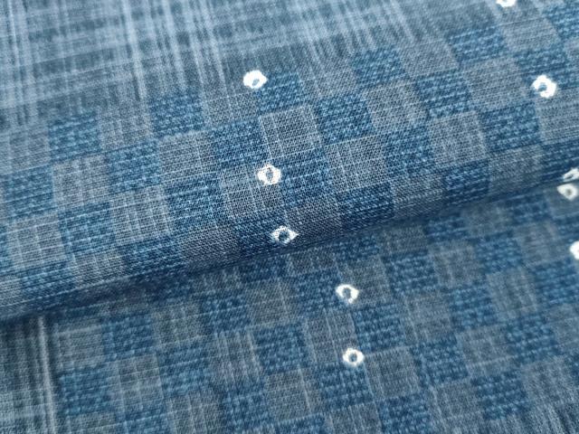 平和屋着物∴夏物　男性　浴衣　幾何学文様　綿　逸品　DABI3341cd