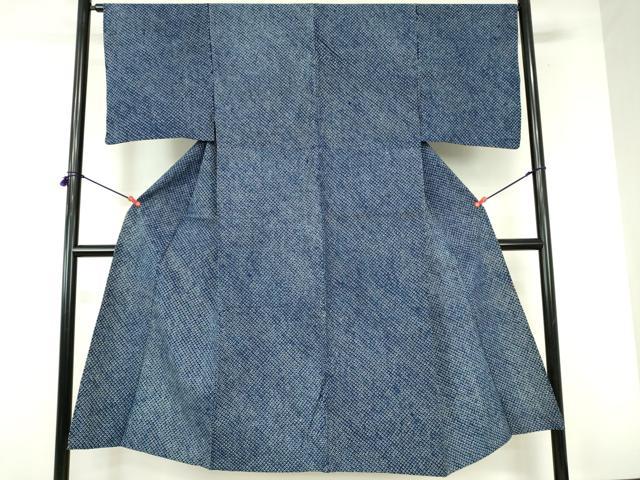平和屋着物∴夏物　男性　浴衣　有松鳴海絞り　鹿の子文　綿　逸品　DABI3343cd