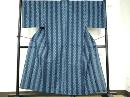 平和屋着物∴夏物　男性　浴衣　注染　菱間道　綿　逸品　DABI3346cd