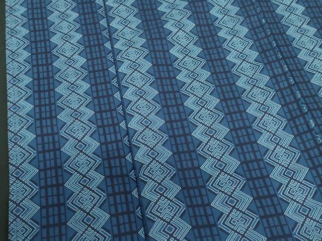 平和屋着物∴夏物　男性　浴衣　注染　菱間道　綿　逸品　DABI3346cd