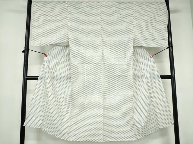 平和屋着物∴夏物　男性　小紋・浴衣兼用　井桁文様　綿麻　逸品　DABI3350cd