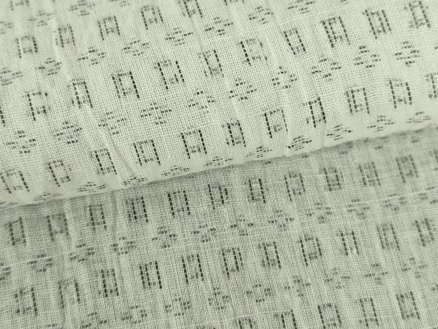 平和屋着物∴夏物　男性　上布　浴衣　抽象文　麻　逸品　DABI3354cd