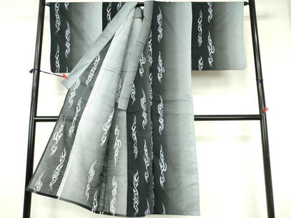 平和屋着物∴夏物　男性　綿紅梅　浴衣　流水文　綿　逸品　DABI3355cd