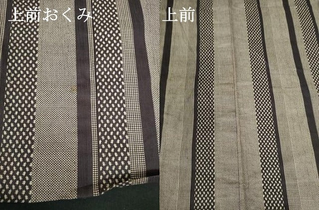 平和屋着物∴夏物　男性　浴衣　変わり間道　綿　逸品　DABI3376cd