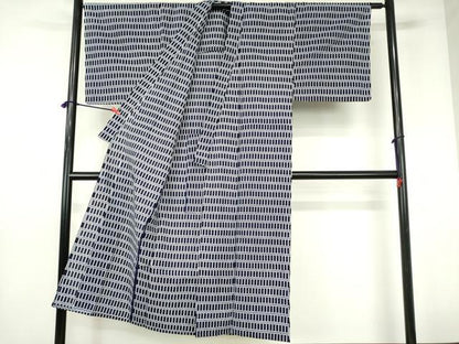 平和屋着物∴夏物　男性　浴衣　注染　手縫い　抽象文　綿　逸品　DABI3383cd