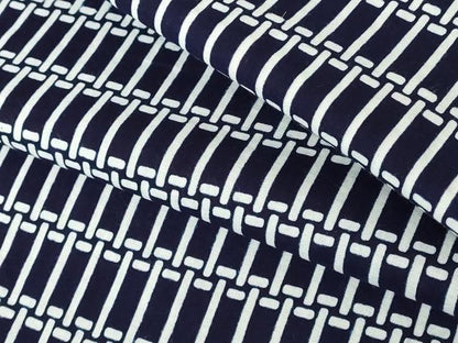 平和屋着物∴夏物　男性　浴衣　注染　手縫い　抽象文　綿　逸品　DABI3383cd