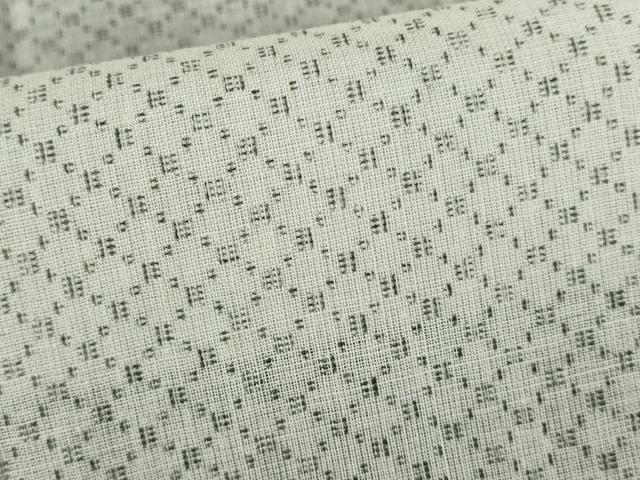 平和屋着物∴夏物　男性　小紋・浴衣兼用　菱文　キングサイズ　未使用　DABI3385cd