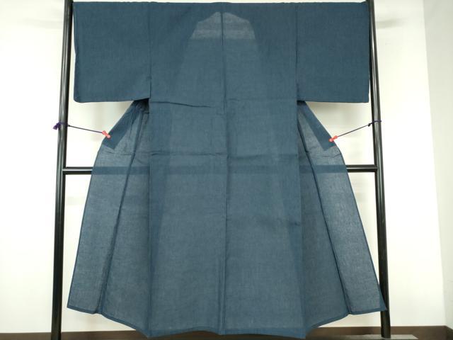 平和屋着物∴夏物　男性　小紋・浴衣兼用　霞文　綿麻　逸品　DABI3391cd