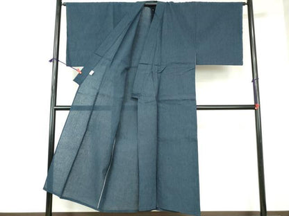 平和屋着物∴夏物　男性　小紋・浴衣兼用　霞文　綿麻　逸品　DABI3391cd