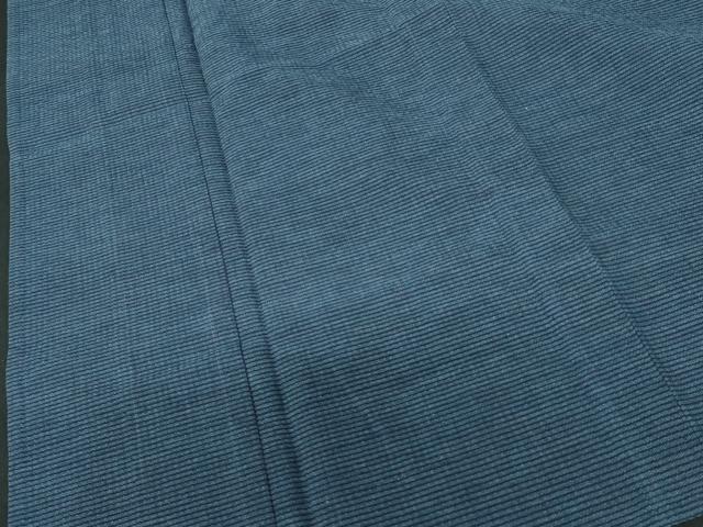 平和屋着物∴夏物　男性　阿波しじら織　浴衣　横段文　綿　逸品　DABI3392cd
