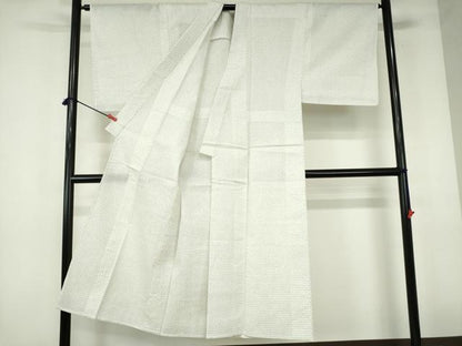 平和屋着物∴夏物　男性　小紋・浴衣兼用　絣文　綿麻　逸品　DABI3394cd