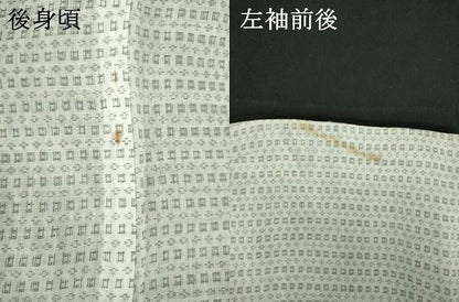 平和屋着物∴夏物　男性　上布　浴衣　絣文　麻　逸品　DABI3397cd