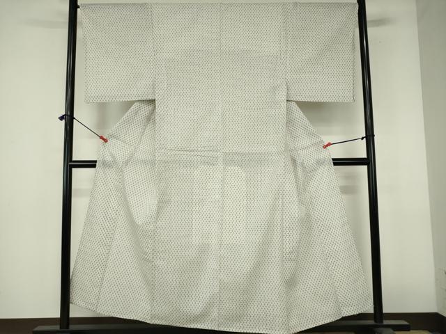 平和屋着物∴夏物　男性　小紋・浴衣兼用　十字絣　綿麻　逸品　DABI3398cd
