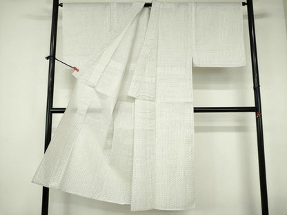 平和屋着物∴夏物　男性　小紋・浴衣兼用　絣文様　綿麻　逸品　未使用　DABI3399cd