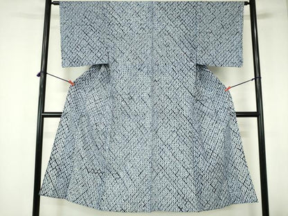 平和屋着物∴夏物　男性　浴衣　有松鳴海絞り　蜘蛛絞り　綿　逸品　DABI3401cd