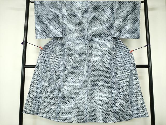 平和屋着物∴夏物　男性　浴衣　有松鳴海絞り　蜘蛛絞り　綿　逸品　DABI3401cd