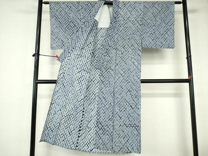 平和屋着物∴夏物　男性　浴衣　有松鳴海絞り　蜘蛛絞り　綿　逸品　DABI3401cd