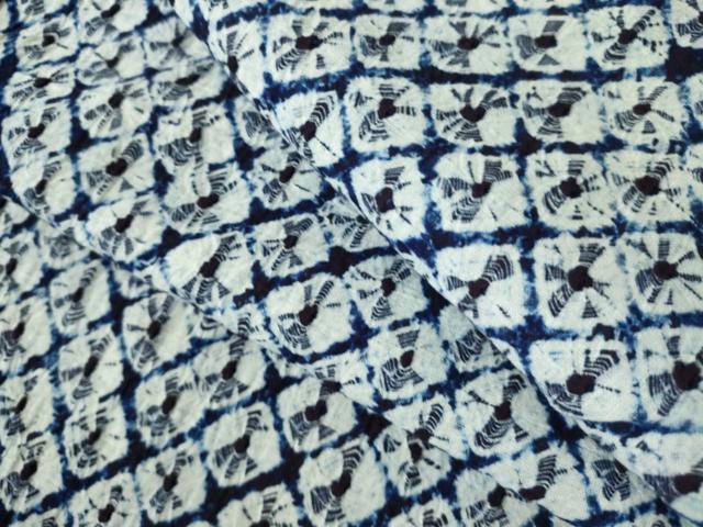 平和屋着物∴夏物　男性　浴衣　有松鳴海絞り　蜘蛛絞り　綿　逸品　DABI3401cd