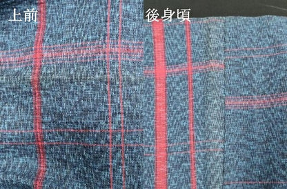 平和屋着物∴夏物　阿波しじら織　浴衣　格子　綿　逸品　DABI3412cd