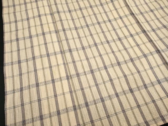 平和屋着物∴夏物　阿波しじら織　浴衣　格子　綿　逸品　DABI3415cd