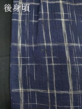 平和屋着物∴夏物　阿波しじら織　浴衣　格子　綿　逸品　DABI3423cd