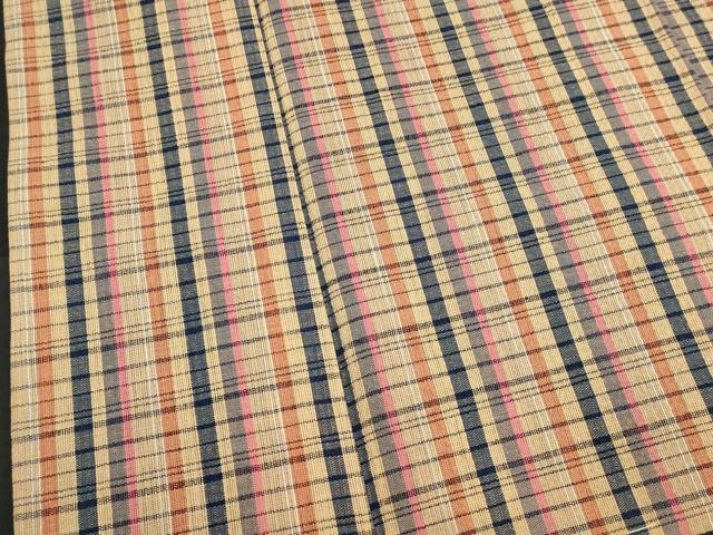 平和屋着物∴夏物　阿波しじら織　浴衣　格子　綿　逸品　DABI3426cd