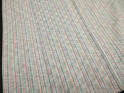 平和屋着物∴夏物　阿波しじら織　浴衣　間道　綿　逸品　DABI3427cd