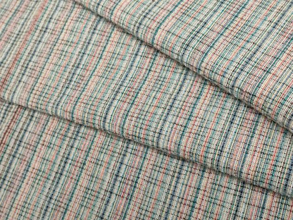 平和屋着物∴夏物　阿波しじら織　浴衣　間道　綿　逸品　DABI3427cd