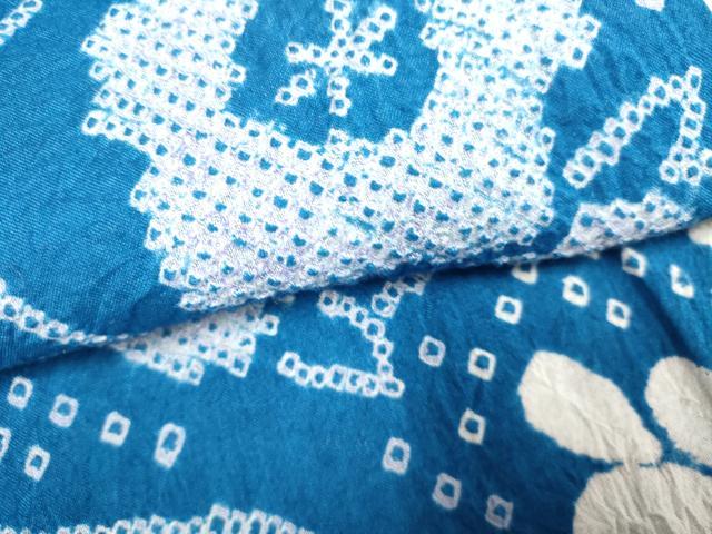 平和屋着物∴夏物　浴衣　有松鳴海絞り　藤花房　綿　逸品　DABI3428cd