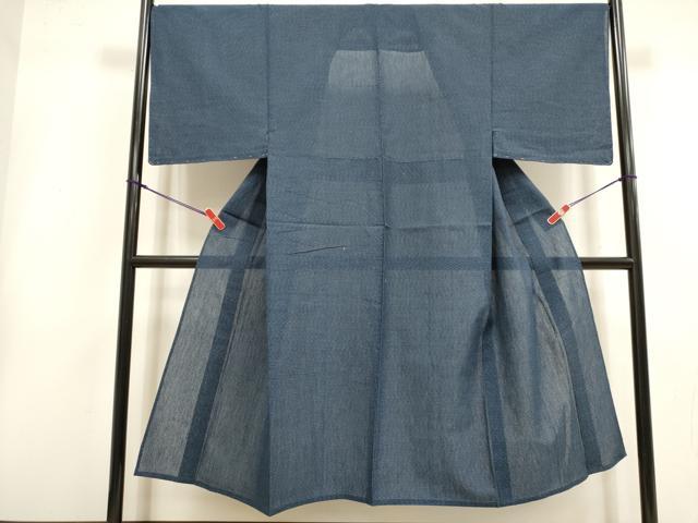 平和屋着物∴夏物　男性　浴衣　横段文　綿　逸品　未使用　DABI3433cd