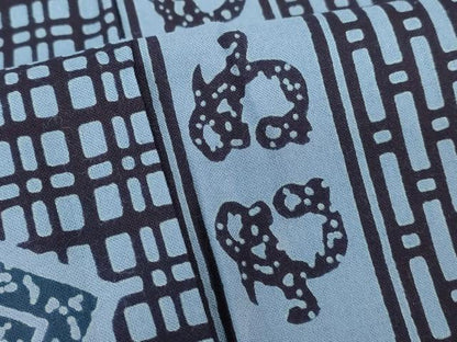 平和屋着物∴夏物　男性　浴衣　注染　手縫い　鎌輪ぬ　かまわぬ　間道　綿　逸品　DABI3465cd