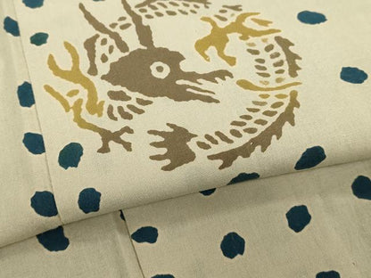平和屋着物∴夏物　男性　浴衣　tsumori chisato　注染　龍　キングサイズ　綿　逸品　DABI3467cd