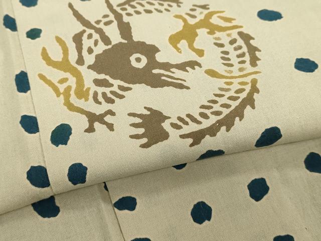 平和屋着物∴夏物　男性　浴衣　tsumori chisato　注染　龍　キングサイズ　綿　逸品　DABI3467cd
