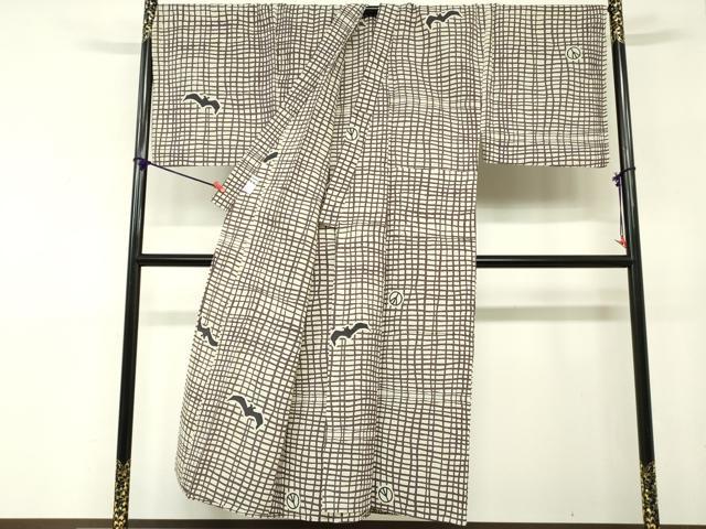 平和屋着物∴夏物　男性　浴衣　tsumori chisato　注染　コウモリ　キングサイズ　日本製　綿　逸品　DABI3469cd