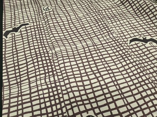 平和屋着物∴夏物　男性　浴衣　tsumori chisato　注染　コウモリ　キングサイズ　日本製　綿　逸品　DABI3469cd