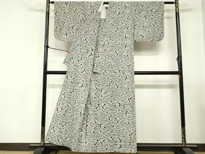 平和屋着物∴夏物　浴衣　注染　手縫い　芝文　瓢箪　綿　逸品　DABI3496cd