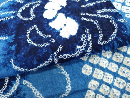 平和屋着物∴夏物　浴衣　有松鳴海絞り　乱菊　綿　逸品　DABI3515cd